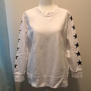 Monrow Sweatshirt Stars on Sleeves XS